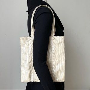 Jil Sander Patent Python Tote Bag